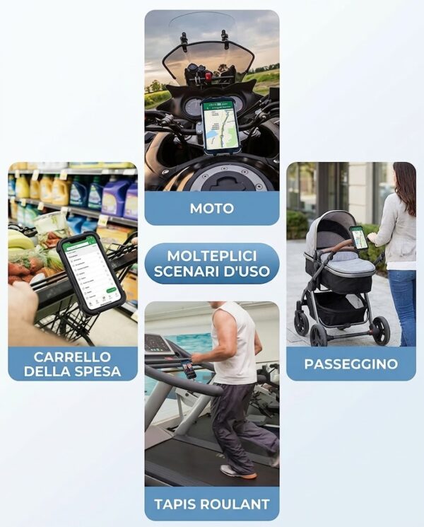 Supporto Universale per Smartphone in Silicone Premium – Bicicletta, Moto e Mobilità Urbana