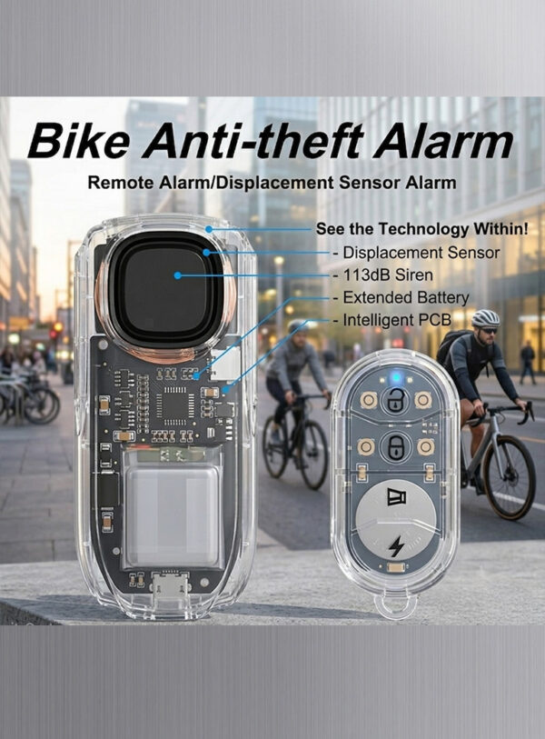 07_d Kit Allarme Antifurto Sonoro con Sensore di Spostamento 3D per Due Ruote (Bici, e-bike, motocicli, monopattini)