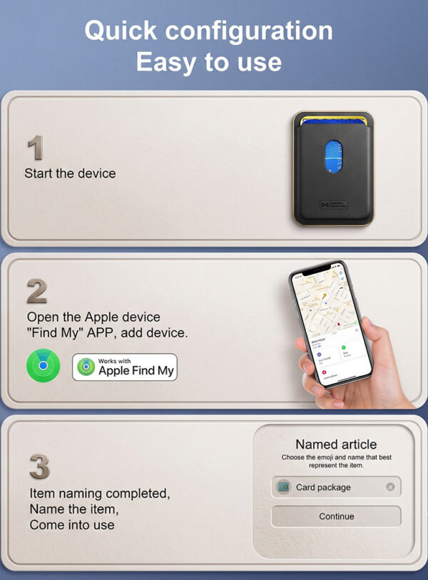 14_d Portacarte Anti-Smarrimento con Ricarica Wireless