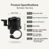 16_c Campanello per Bicicletta con Scomparto Integrato per AirTag e Smart Tracker