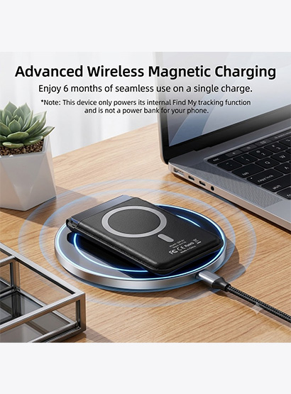 17_d Portafoglio MagSafe Sottile in Pelle con Protezione RFID e Tracciamento GPS Integrato