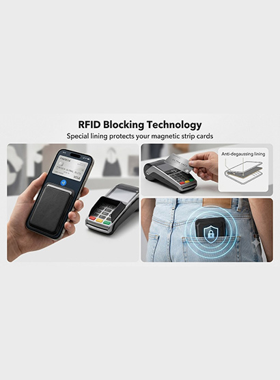 17_g Portafoglio MagSafe Sottile in Pelle con Protezione RFID e Tracciamento GPS Integrato