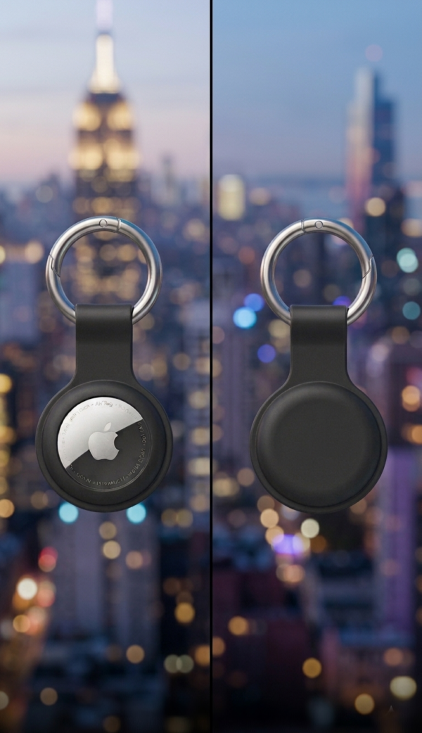 Custodia Portachiavi Premium per Smart Tracker e AirTag