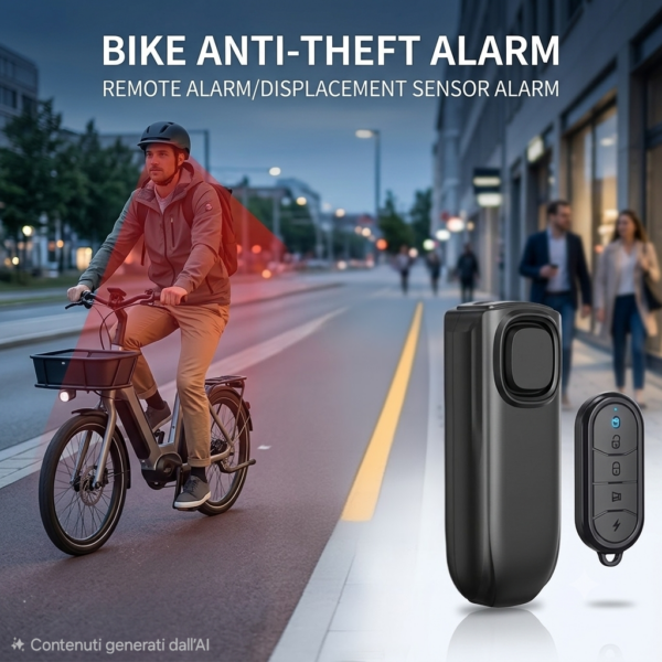 Immagine 7 Kit Allarme Antifurto Sonoro con Sensore di Spostamento 3D per Due Ruote (Bici, e-bike, motocicli, monopattini)